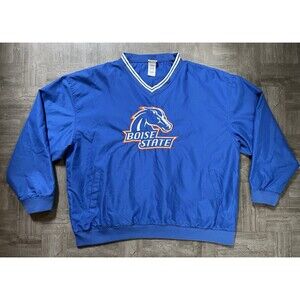 Vintage Pro Player Boise State Windbreaker Men’s 2XL Pullover Jacket XXL Broncos